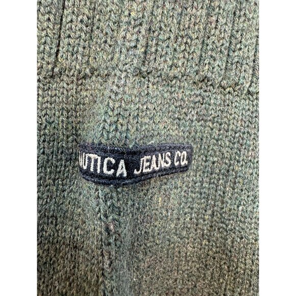 Nautica Jeans Co. Mens Ribbed Pullover Knit Sweater XXL Olive Green100% Cotton - Picture 4 of 11